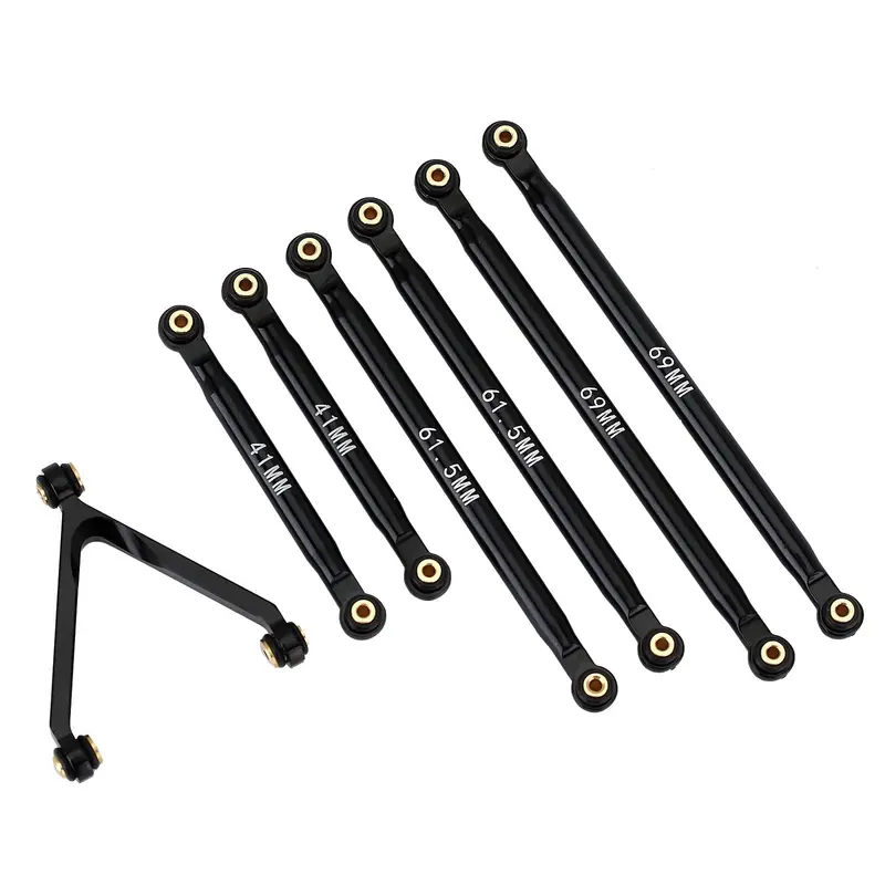 Aluminum Chassis Links Set For 1/24 Rc Crawler Car Lwb 133.5Mm Axial Scx24 Deadbolt Axi90081 Upgrade Parts - Black 1