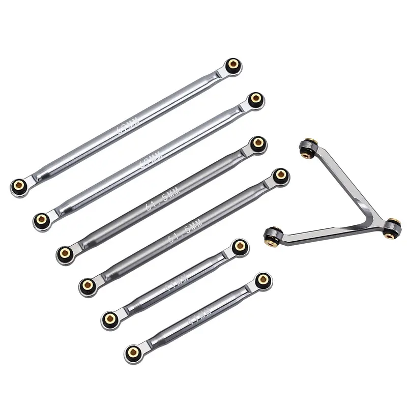 Aluminum Chassis Links Set For 1/24 Rc Crawler Car Lwb 133.5Mm Axial Scx24 Deadbolt Axi90081 Upgrade Parts - Grey 1