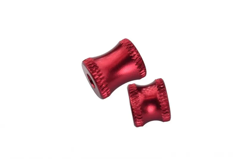 Aluminum Collar For Rear Chassis Brace For Arrma 1:8 Kraton 6S / Notorious 6S / Outcast 6S / Talion 6S / Kraton 6S V5 / Notorious 6S V5 Upgrades - 2Pc Set Red 1