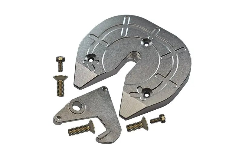 Aluminum Coupler Turntable Hitch For 1:14 Tamiya Tractor Truck And Trailer - 1 Set Silver 1