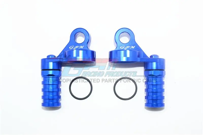 Aluminum Damper Cap With Piggyback Reservoirs For Losi 1:6 4Wd Super Baja Rey Los05013 / Super Baja Rey 2.0 Los05021 Upgrades - Blue 1