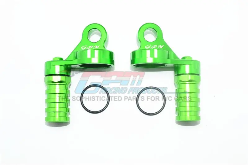 Aluminum Damper Cap With Piggyback Reservoirs For Losi 1:6 4Wd Super Baja Rey Los05013 / Super Baja Rey 2.0 Los05021 Upgrades - Green 1