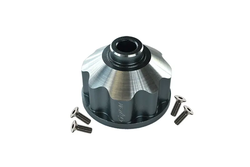 Aluminum Diff Case For Front/Rear/Center For Traxxas 1:10 Maxx 4Wd Monster Truck-89076-4 / 1:8 4Wd Maxx Slash 6S Brushless Short Course Truck-102076-4 Upgrades - Gray Silver 1