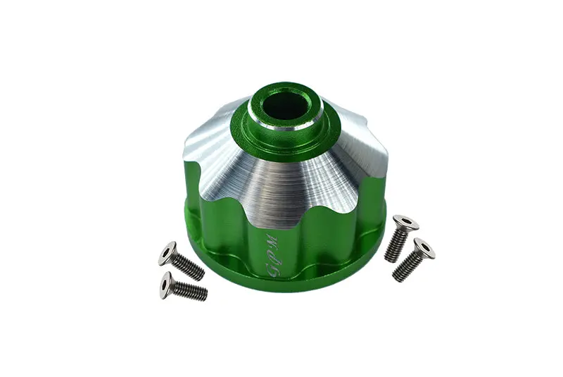 Aluminum Diff Case For Front/Rear/Center For Traxxas 1:10 Maxx 4Wd Monster Truck-89076-4 / 1:8 4Wd Maxx Slash 6S Brushless Short Course Truck-102076-4 Upgrades - Green 1