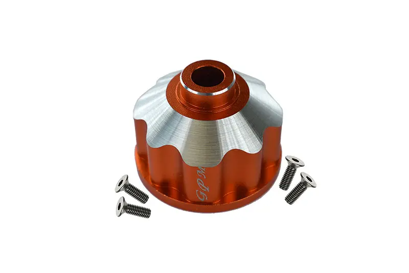 Aluminum Diff Case For Front/Rear/Center For Traxxas 1:10 Maxx 4Wd Monster Truck-89076-4 / 1:8 4Wd Maxx Slash 6S Brushless Short Course Truck-102076-4 Upgrades - Orange 1