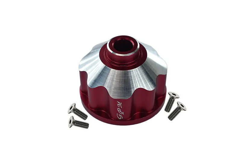 Aluminum Diff Case For Front/Rear/Center For Traxxas 1:10 Maxx 4Wd Monster Truck-89076-4 / 1:8 4Wd Maxx Slash 6S Brushless Short Course Truck-102076-4 Upgrades - Red 1