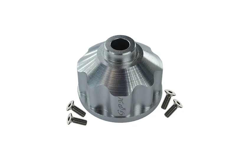 Aluminum Diff Case For Front/Rear/Center For Traxxas 1:10 Maxx 4Wd Monster Truck-89076-4 / 1:8 4Wd Maxx Slash 6S Brushless Short Course Truck-102076-4 Upgrades - Silver 1