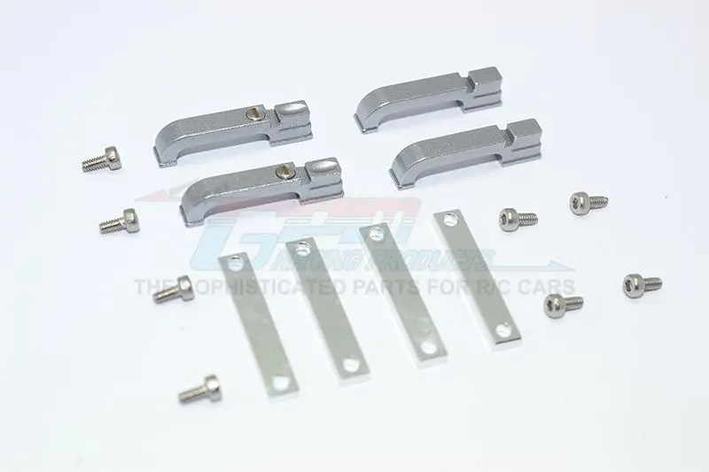 Aluminum Door Handle For Trx-4 Trail Defender Crawler - 16Pc Set Gray Silver 1