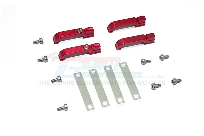 Aluminum Door Handle For Trx-4 Trail Defender Crawler - 16Pc Set Red 1