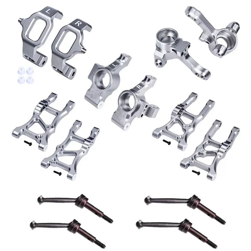 Aluminum Essential Conversion Kit For Traxxas 1/10 Ford Gt 4-Tec 2.0 & 3.0 Upgrades  - Gray Silver 1
