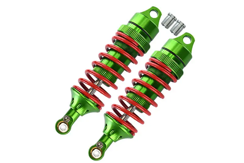 Aluminum Fron Or /Rear Adjustable Spring Dampers (85Mm) With Aluminum Ball Ends For 1:10 Traxxas E-Revo Brushless / E-Revo Vxl 2.0 / Revo / Revo 3.3 - 1Pr Set Green 1