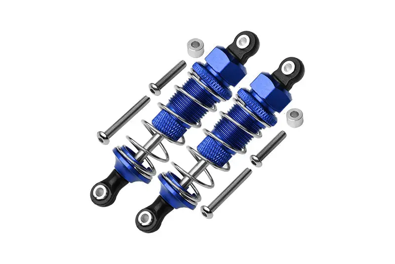 Aluminum Front Adjustable Plastic Ball Top 70Mm Damper Shocks For Tamiya 1/10 Rc Cars Dt-03 Upgrade Parts - Blue 1