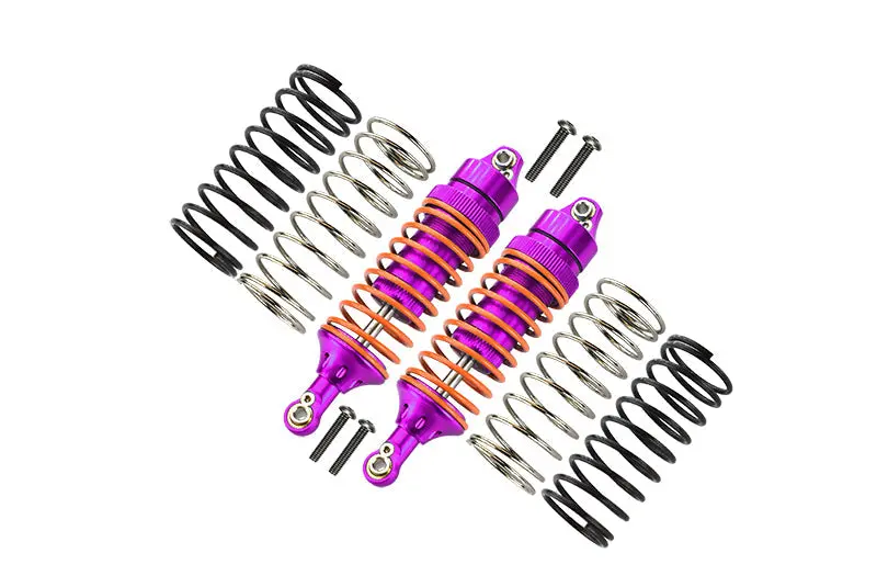 Aluminum Front Adjustable Spring Damper With Aluminum Ball Top & Ball Ends For Traxxas 1:10 Slash 4X4 / Stampede 4X4 / Nos Deegan Rally/Bandit Upgrades - Purple 1