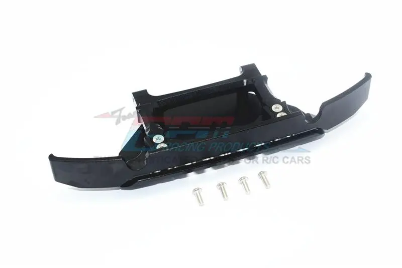 Aluminum Front Bumper + Skid Plate For Traxxas Trx-4 Mercedes-Benz G500 (82096-4) / Trx-6 Mercedes-Benz G63 (88096-4) - 1 Set Black 1