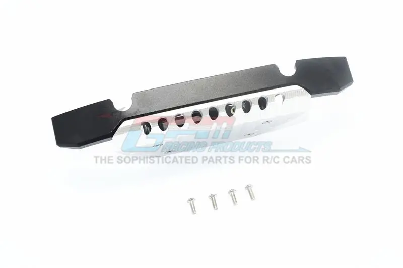 Aluminum Front Bumper + Skid Plate For Traxxas Trx-4 Mercedes-Benz G500 (82096-4) / Trx-6 Mercedes-Benz G63 (88096-4) - 1 Set Black+Silver 1