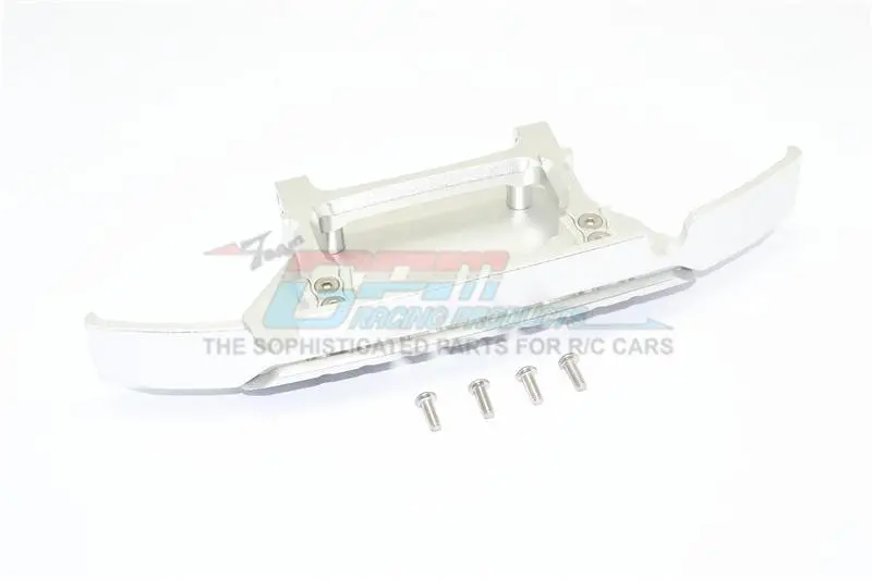 Aluminum Front Bumper + Skid Plate For Traxxas Trx-4 Mercedes-Benz G500 (82096-4) / Trx-6 Mercedes-Benz G63 (88096-4) - 1 Set Silver 1