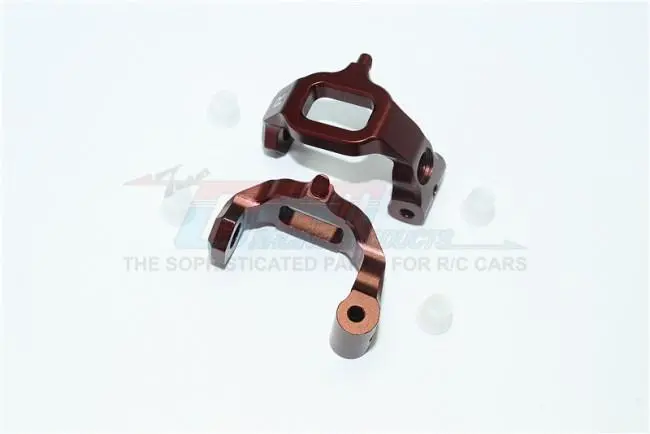 Aluminum Front C Hubs For 1/10 Traxxas Ford Gt 4-Tec 2.0 83056-4 / 4-Tec 3.0 93054-4 - 1Pr Set Brown 1