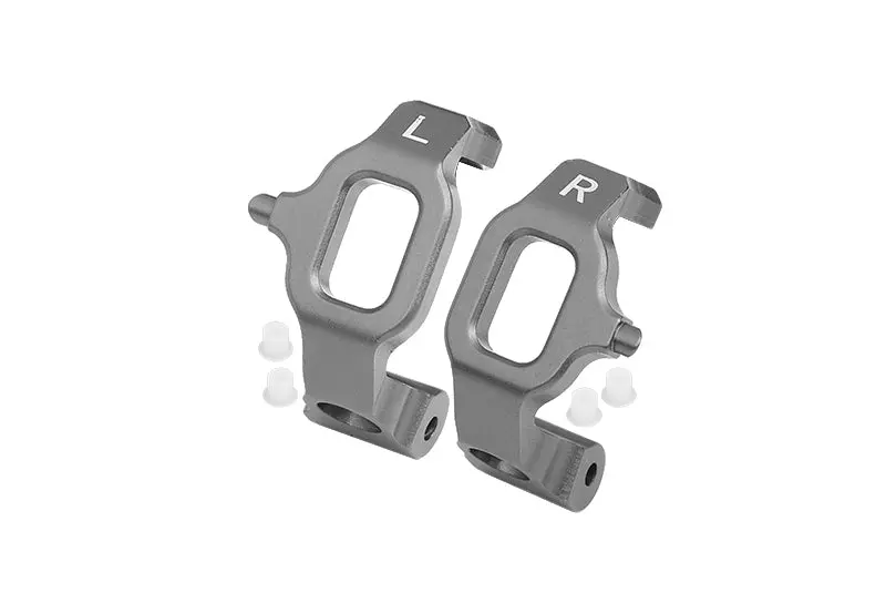 Aluminum Front C Hubs For 1/10 Traxxas Ford Gt 4-Tec 2.0 83056-4 / 4-Tec 3.0 93054-4 - 1Pr Set Gray Silver 1