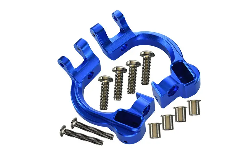 Aluminum Front C Hubs For Arrma  1:10 Granite / Big Rock 3S / Big Rock V3 3S / Vorteks 3S - 1Pr Set Blue 1
