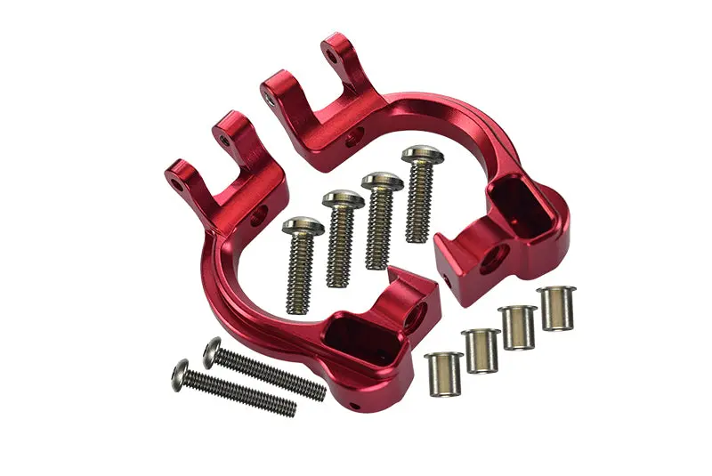 Aluminum Front C Hubs For Arrma  1:10 Granite / Big Rock 3S / Big Rock V3 3S / Vorteks 3S - 1Pr Set Red 1