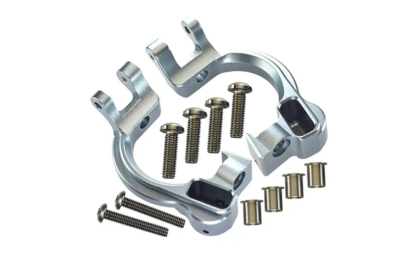 Aluminum Front C Hubs For Arrma  1:10 Granite / Big Rock 3S / Big Rock V3 3S / Vorteks 3S - 1Pr Set Silver 1