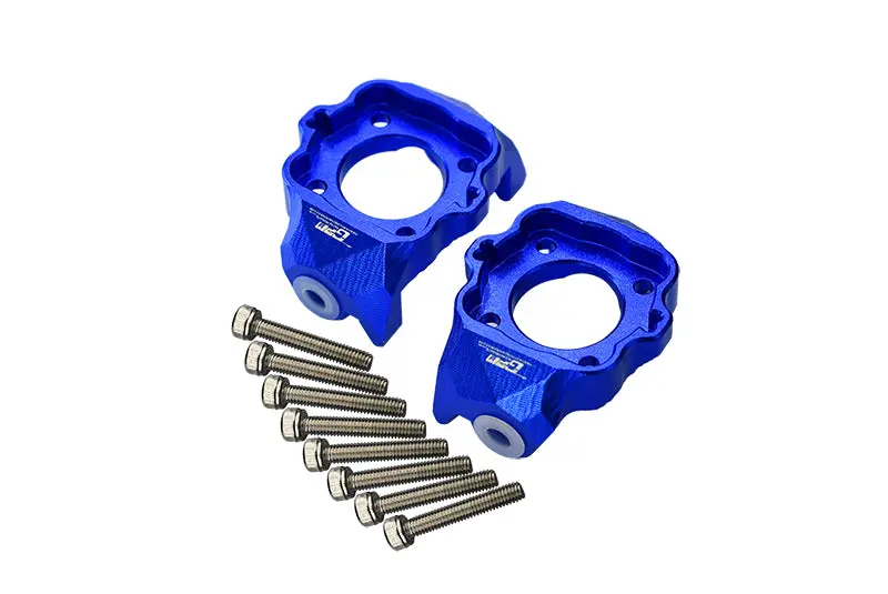 Aluminum Front C-Hubs For Losi 1:8 Lmt 4Wd Solid Axle Monster Truck Los04022 / Lmt Mega Truck Brushless Los04024 / Lmt Grave Digger / Son-Uva Digger Los04021 Upgrades - 10Pc Set Blue 1
