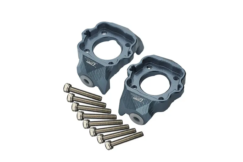 Aluminum Front C-Hubs For Losi 1:8 Lmt 4Wd Solid Axle Monster Truck Los04022 / Lmt Mega Truck Brushless Los04024 / Lmt Grave Digger / Son-Uva Digger Los04021 Upgrades - 10Pc Set Gray Silver 1