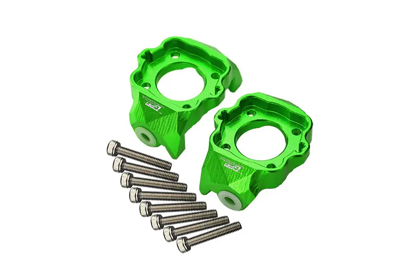 Aluminum Front C-Hubs For Losi 1:8 Lmt 4Wd Solid Axle Monster Truck Los04022 / Lmt Mega Truck Brushless Los04024 / Lmt Grave Digger / Son-Uva Digger Los04021 Upgrades - 10Pc Set Green 1