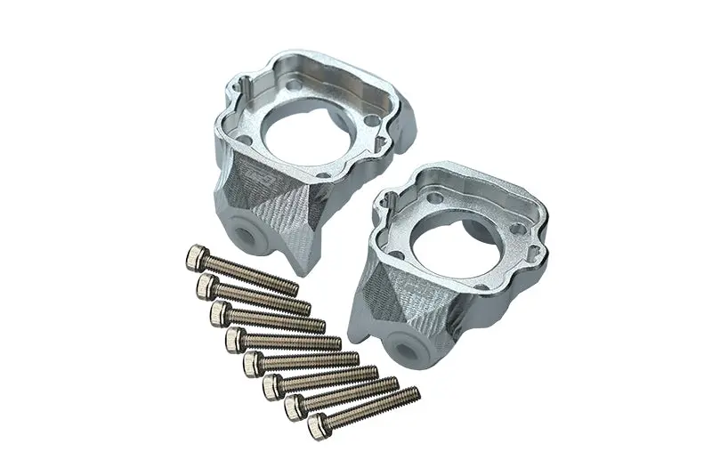 Aluminum Front C-Hubs For Losi 1:8 Lmt 4Wd Solid Axle Monster Truck Los04022 / Lmt Mega Truck Brushless Los04024 / Lmt Grave Digger / Son-Uva Digger Los04021 Upgrades - 10Pc Set Silver 1