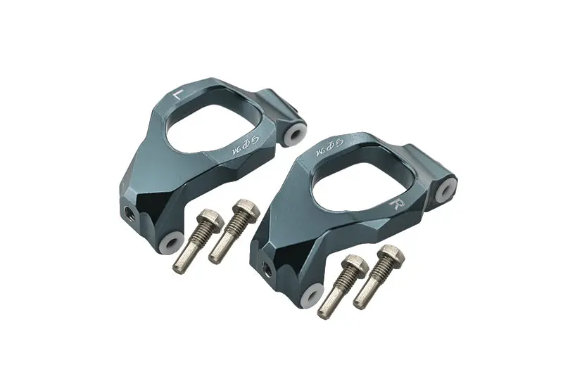 Aluminum Front C-Hubs For Traxxas 1:10 Maxx 4Wd Monster Truck-89076-4 / 1:8 4Wd Maxx Slash 6S Brushless Short Course Truck-102076-4 Upgrades - Gray Silver 1
