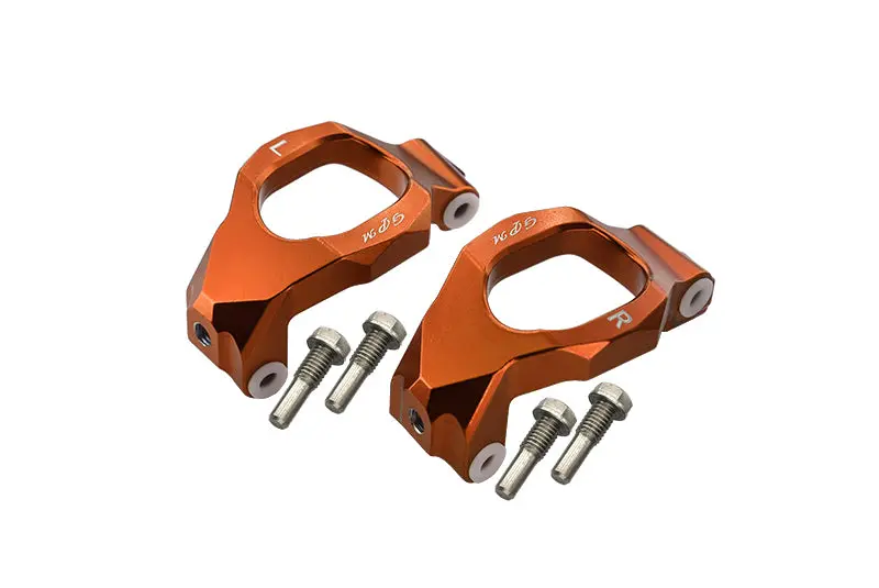 Aluminum Front C-Hubs For Traxxas 1:10 Maxx 4Wd Monster Truck-89076-4 / 1:8 4Wd Maxx Slash 6S Brushless Short Course Truck-102076-4 Upgrades - Orange 1