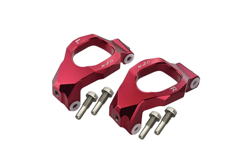 Aluminum Front C-Hubs For Traxxas 1:10 Maxx 4Wd Monster Truck-89076-4 / 1:8 4Wd Maxx Slash 6S Brushless Short Course Truck-102076-4 Upgrades - Red 1