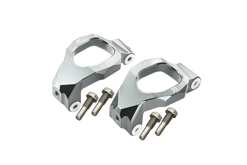 Aluminum Front C-Hubs For Traxxas 1:10 Maxx 4Wd Monster Truck-89076-4 / 1:8 4Wd Maxx Slash 6S Brushless Short Course Truck-102076-4 Upgrades - Silver 1