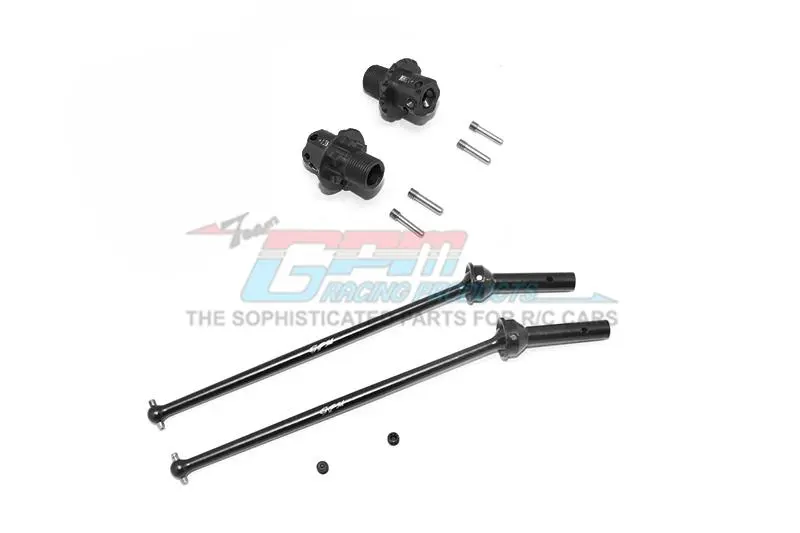 Aluminum Front Cvd Drive Shaft + 13Mm Hex For Arrma 1:8 Kraton 6S / Outcast 6S / Notorious 6S / Kraton 6S V5 / Notorious 6S V5 -10Pc Set Black 1