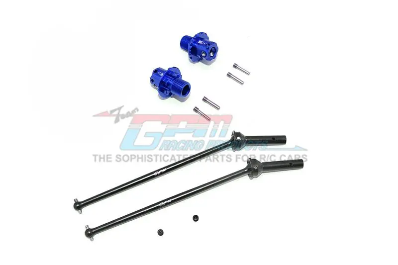 Aluminum Front Cvd Drive Shaft + 13Mm Hex For Arrma 1:8 Kraton 6S / Outcast 6S / Notorious 6S / Kraton 6S V5 / Notorious 6S V5 -10Pc Set Blue 1