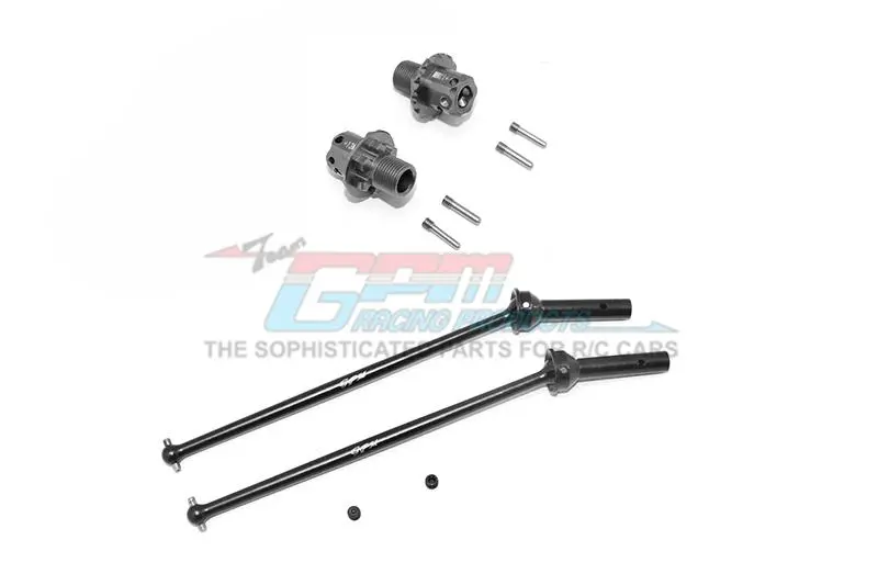 Aluminum Front Cvd Drive Shaft + 13Mm Hex For Arrma 1:8 Kraton 6S / Outcast 6S / Notorious 6S / Kraton 6S V5 / Notorious 6S V5 -10Pc Set Gray Silver 1
