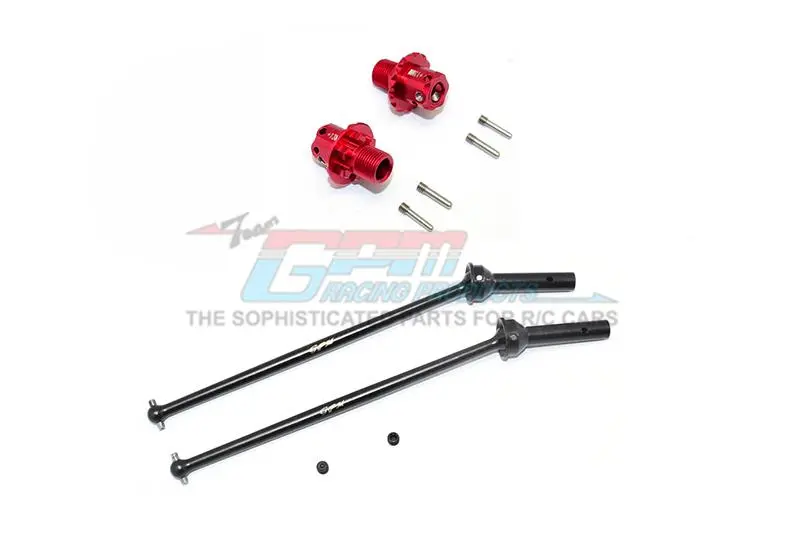 Aluminum Front Cvd Drive Shaft + 13Mm Hex For Arrma 1:8 Kraton 6S / Outcast 6S / Notorious 6S / Kraton 6S V5 / Notorious 6S V5 -10Pc Set Red 1