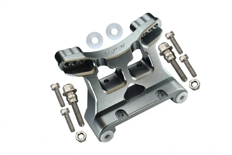 Aluminum Front Damper Mount For Losi 1:6 4Wd Super Baja Rey Los05013 / Super Baja Rey 2.0 Los05021 Upgrades - Gray Silver 1