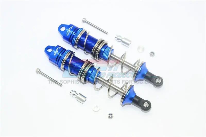 Aluminum Front Double Section Spring Dampers 115Mm For Arrma 1:8 Kraton 6S / Outcast 6S / Notorious 6S / Kraton 6S V5 / Notorious 6S V5 / 1:7 Fireteam - 1Pr Set Blue 1