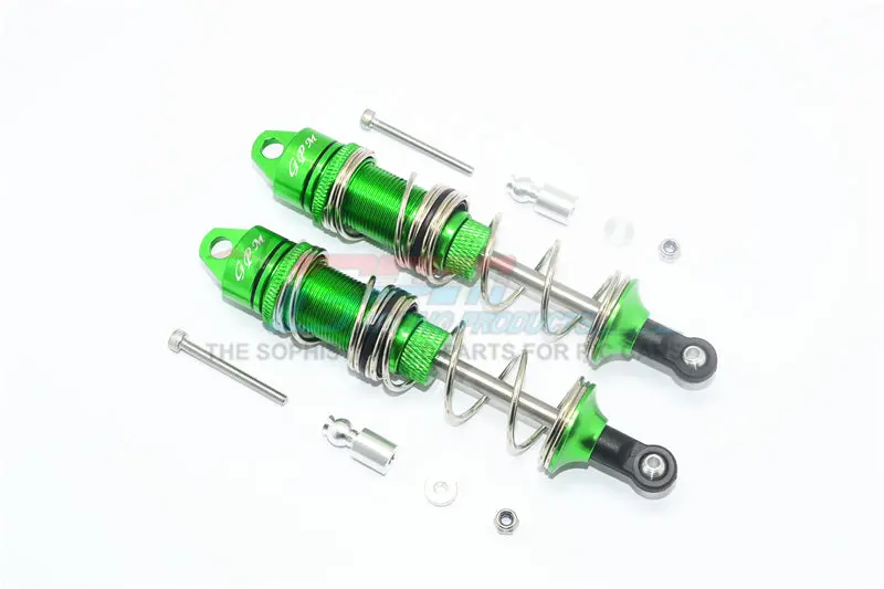 Aluminum Front Double Section Spring Dampers 115Mm For Arrma 1:8 Kraton 6S / Outcast 6S / Notorious 6S / Kraton 6S V5 / Notorious 6S V5 / 1:7 Fireteam - 1Pr Set Green 1