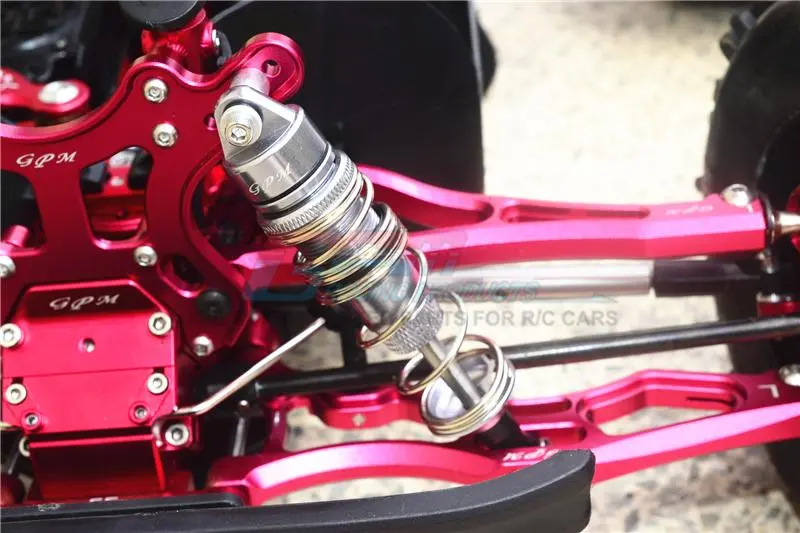 Aluminum Front Double Section Spring Dampers 115Mm For Arrma 1:8 Kraton 6S / Outcast 6S / Notorious 6S / Kraton 6S V5 / Notorious 6S V5 / 1:7 Fireteam - 1Pr Set Green 2