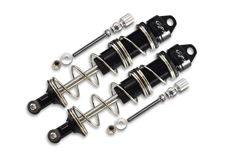 Aluminum Front Double Section Spring Dampers 115Mm For Arrma 1:8 Kraton 6S / Outcast 6S / Notorious 6S / Kraton 6S V5 / Notorious 6S V5 - 1Pr Set Black 1