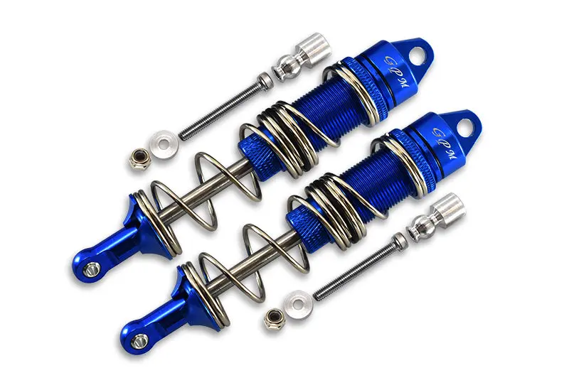 Aluminum Front Double Section Spring Dampers 115Mm For Arrma 1:8 Kraton 6S / Outcast 6S / Notorious 6S / Kraton 6S V5 / Notorious 6S V5 - 1Pr Set Blue 1