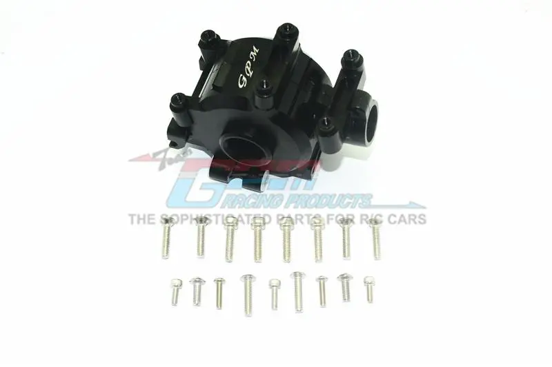 Aluminum Front Gear Box For Losi 1:6 4Wd Super Baja Rey Los05013 / Super Baja Rey 2.0 Los05021 Upgrades - Black 1