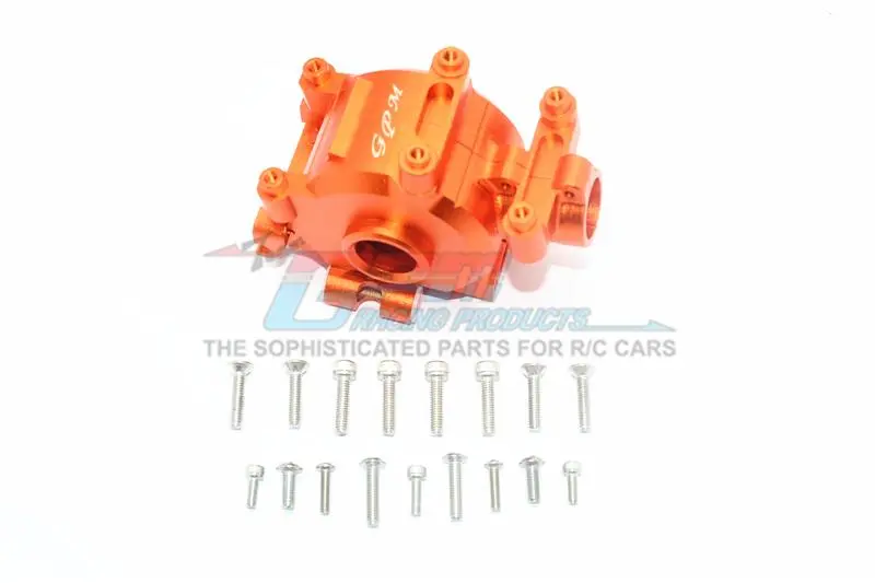 Aluminum Front Gear Box For Losi 1:6 4Wd Super Baja Rey Los05013 / Super Baja Rey 2.0 Los05021 Upgrades - Orange 1