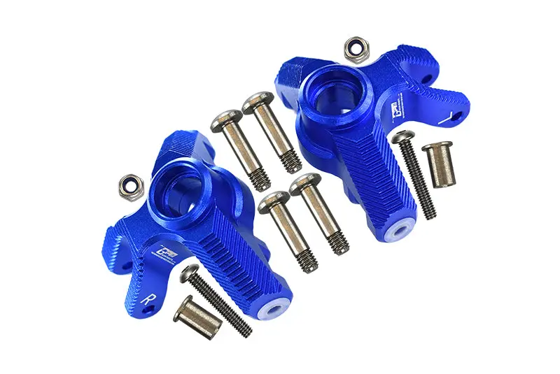 Aluminum Front Knuckle Arm For Losi 1:8 Lmt 4Wd Solid Axle Monster Truck Los04022 / Lmt Mega Truck Brushless Los04024 / Lmt Grave Digger / Son-Uva Digger Los04021 Upgrades - 12Pc Set Blue 1