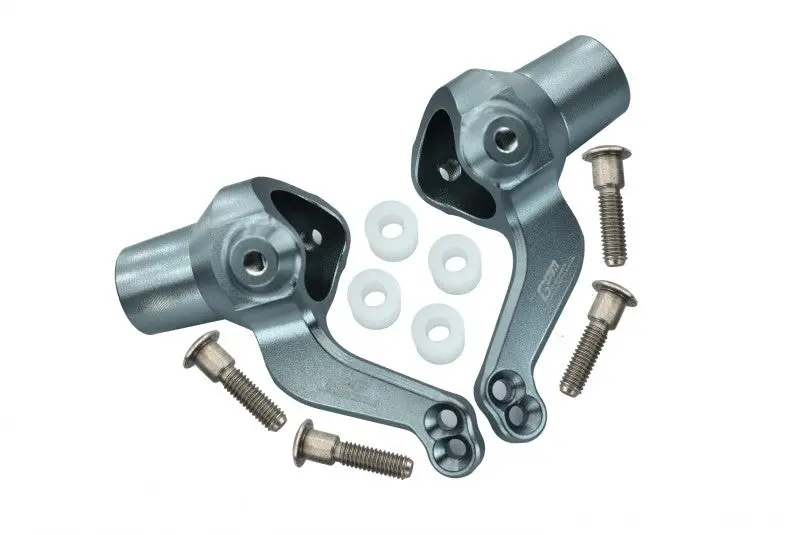 Aluminum Front Knuckle Arm Set For Tamiya 1/10 R/C Txt-1 Monster Truck - 1Pr Gray Silver 1