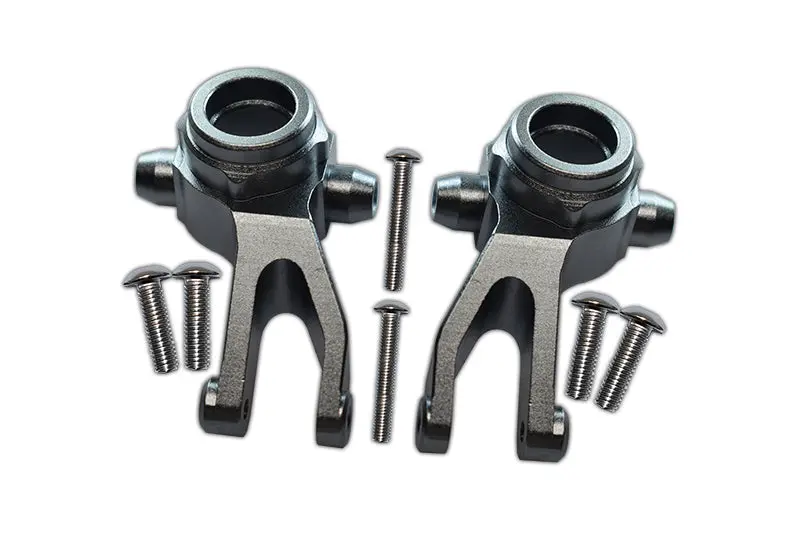 Aluminum Front Knuckle Arms For Arrma  1:10 Granite / Big Rock 3S / Big Rock V3 3S / Vorteks 3S - 1Pr Set Gray Silver 1