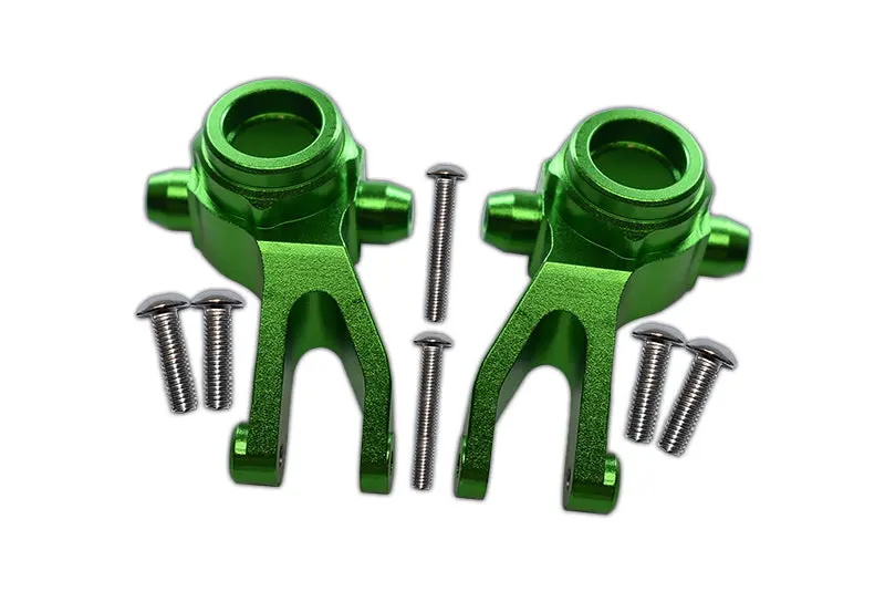 Aluminum Front Knuckle Arms For Arrma  1:10 Granite / Big Rock 3S / Big Rock V3 3S / Vorteks 3S - 1Pr Set Green 1