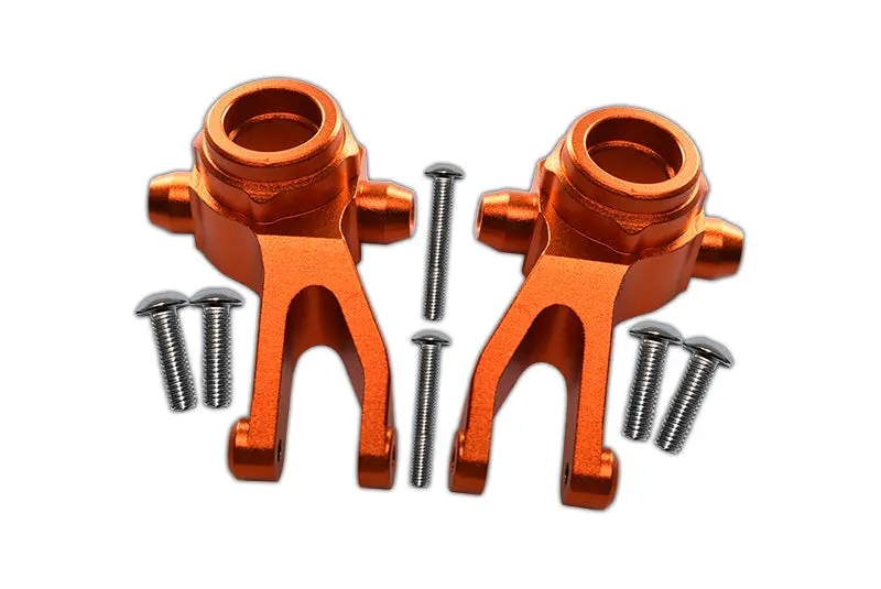 Aluminum Front Knuckle Arms For Arrma  1:10 Granite / Big Rock 3S / Big Rock V3 3S / Vorteks 3S - 1Pr Set Orange 1